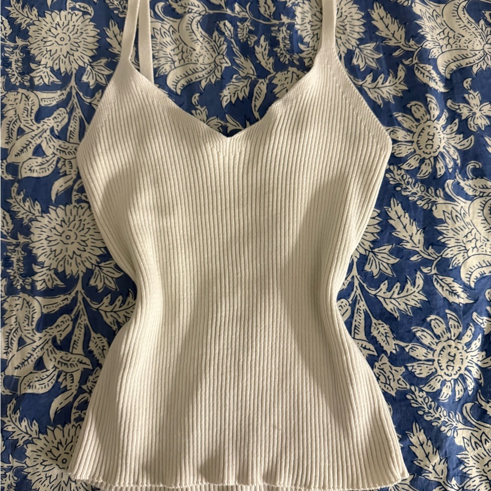 white brandy melville ribbed tank
